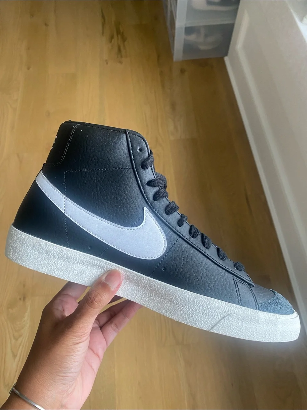 Nike Black and White High-Top Blazer Mid Sneaker